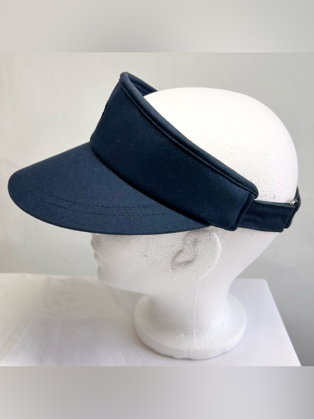 Vintage Y2K Fox Racing Visor Hat Embroidered Logo Navy Blue Adjustable - Picture 2 of 6